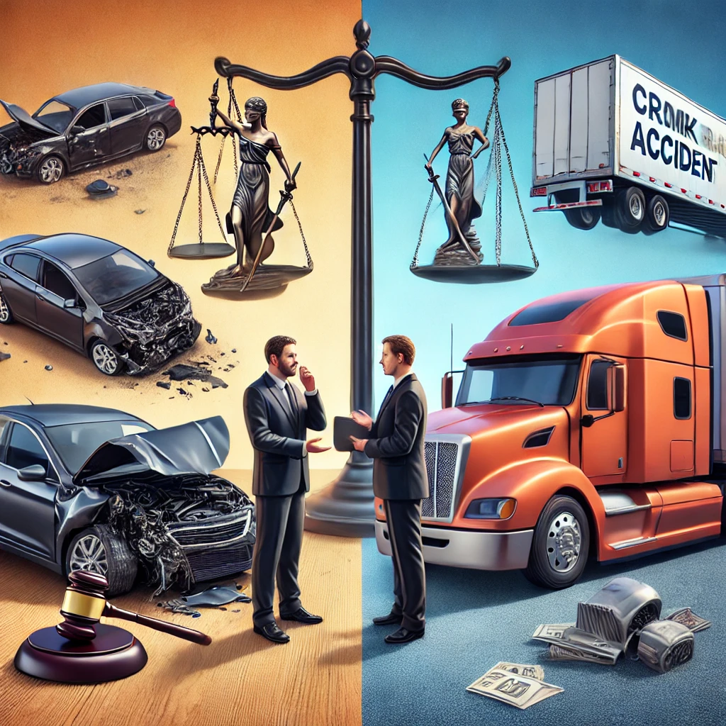 Hiring a Car Accident Attorney vs. a Commercial Truck Accident Law Firm: What’s the Difference?