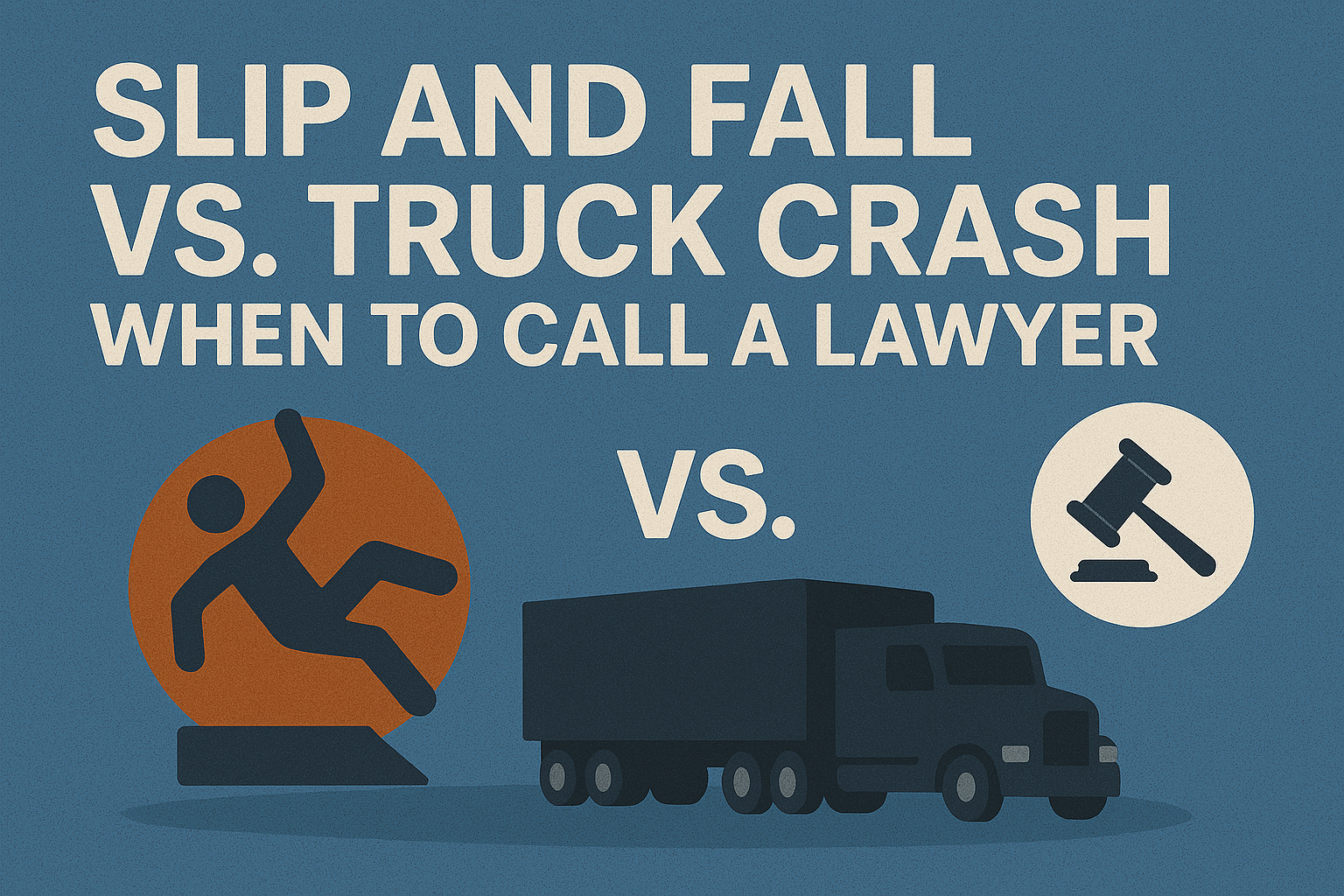 Slip and Fall vs. Truck Crash: When to Call a Lawyer